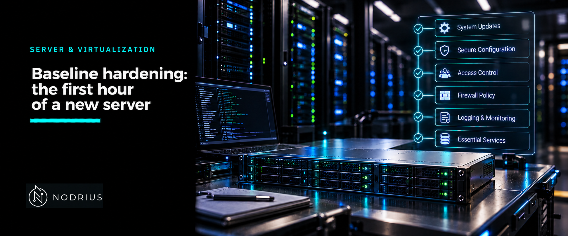 Article cover: Baseline hardening: the first hour of a new server